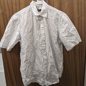 Club Room Glasses Print Men's Short Sleeve Button Down Size Small